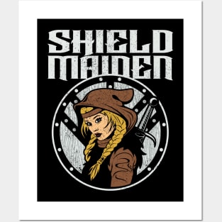 Shieldmaiden Viking Warrior Shield Maiden Posters and Art